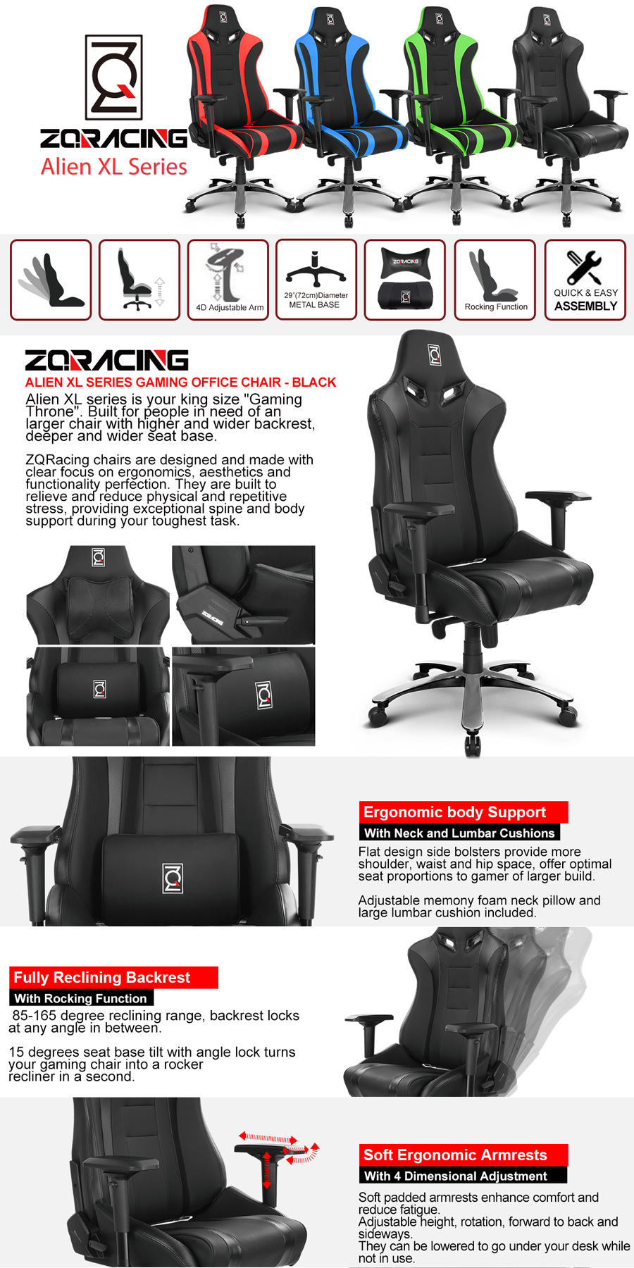 Zqracing alien series gaming chair new arrivals